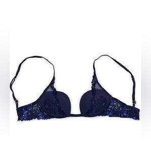 La Perla Blue Lacey Padded Bra